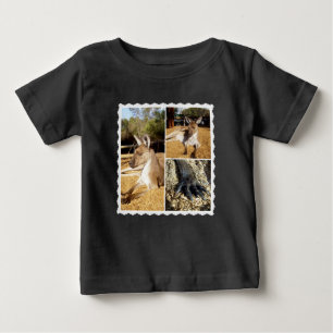 Camiseta Para Bebê A Colagem da Imagem do Canguru,