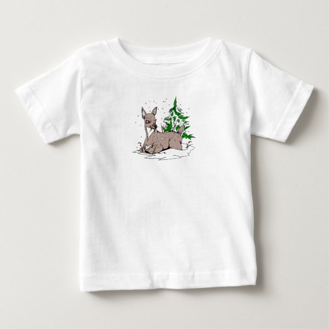 Camiseta Para Bebê A Corça - (Frente)