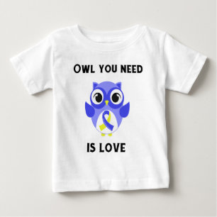 Camiseta Para Bebê A coruja que você precisa é amor, consciência d