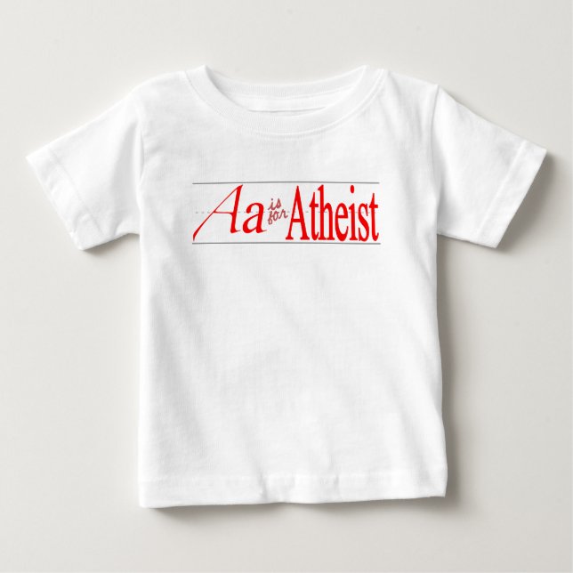 Camiseta Para Bebê A é para ateu (Frente)