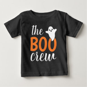 Camiseta Para Bebê A Família Boo Crew Orange Halloween Combina