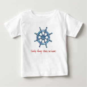 Camiseta Para Bebê A família litoral das citações   dirige-me semp