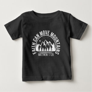 Camiseta Para Bebê A fé pode mover montanhas