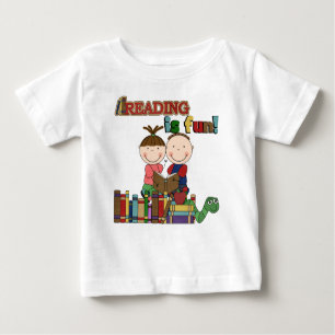 Camiseta Para Bebê A figura leitura da vara dos miúdos é divertimento