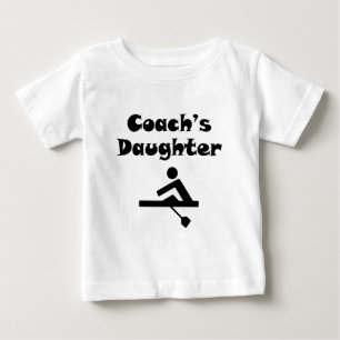 Camiseta Para Bebê A filha do treinador do enfileiramento
