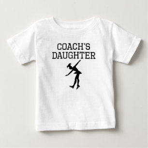 Camiseta Para Bebê A filha do treinador do patinagem artística