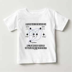 Camiseta Para Bebê A física de partícula não é nada mas uma pisci