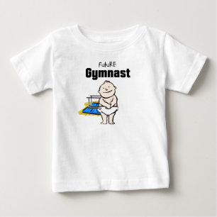 Camiseta Para Bebê A futura ginástica Star (Bar paralelo)