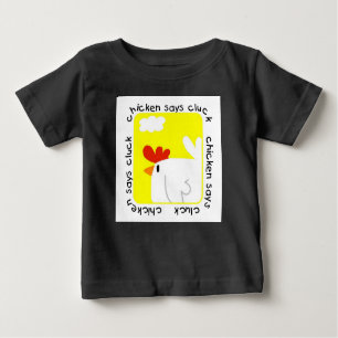 Camiseta Para Bebê A galinha diz t-shirt da fazenda do Cluck