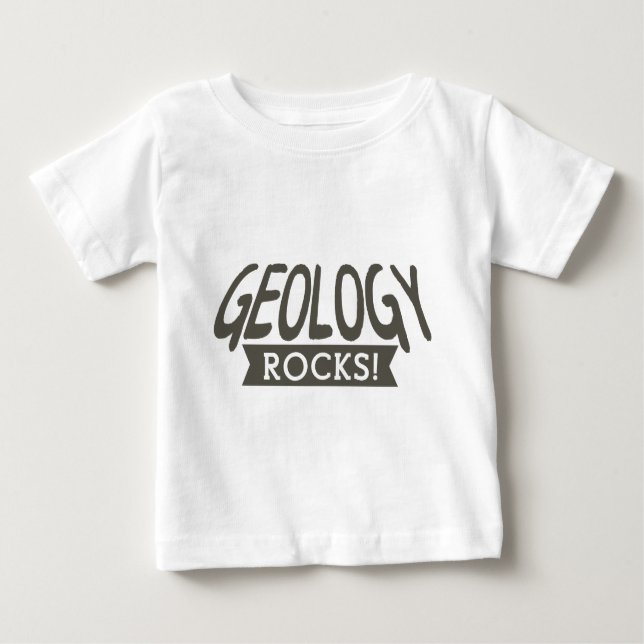 Camiseta Para Bebê A geologia balança o slogan (Frente)