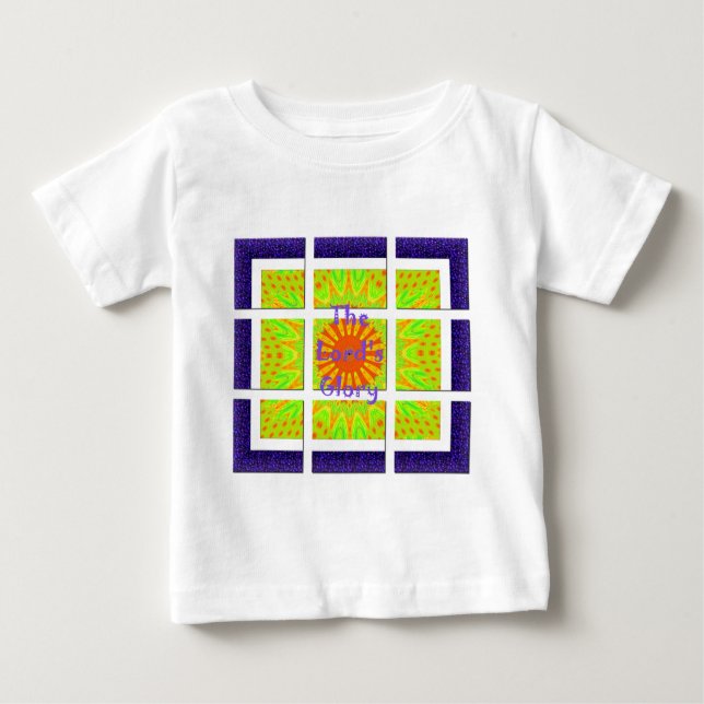 Camiseta Para Bebê A Glória do Senhor inspirou texto (Frente)