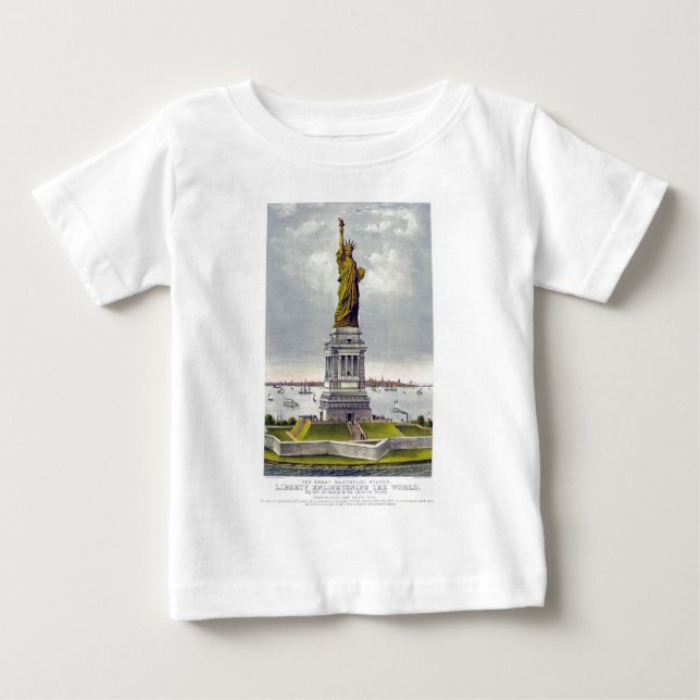 Camiseta Para Bebê A grande estátua da liberdade Currie Ives de (Frente)