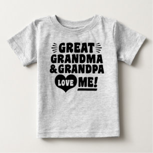 Camiseta Para Bebê A grandes avó e vovô do excelente amam-me