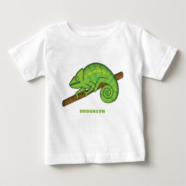 Camiseta Para Bebê A ilustração do camaleão de Parson (Frente)