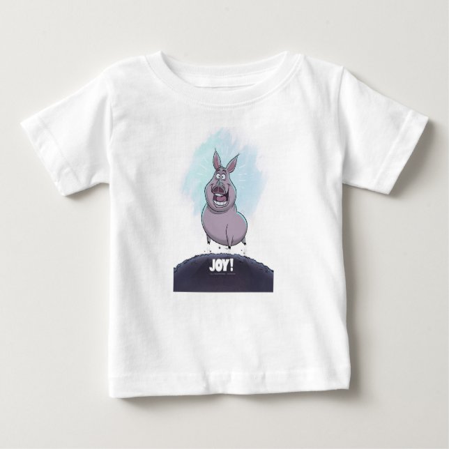 CAMISETA PARA BEBÊ A. J. HOGG "JOY", UM BABY BODY SUIT - (Frente)
