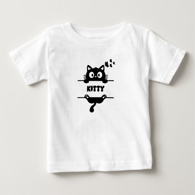 Camiseta Para Bebê a kitty (Frente)