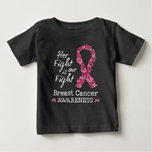 Camiseta Para Bebê A luta dela é a nossa luta Conscientização sobre o