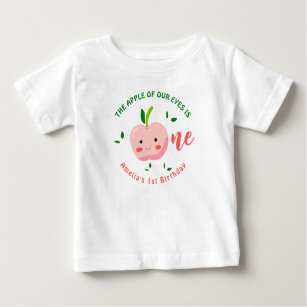 Camiseta Para Bebê A Maçã dos Nossos Olhos, primeiro aniversário