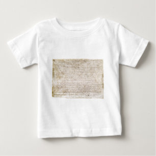 Camiseta Para Bebê A Magna Carta da carta patente 1215 das liberdades