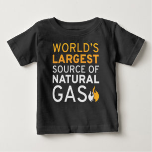 Camiseta Para Bebê A Maior Fonte De Gás Natural Do Mundo