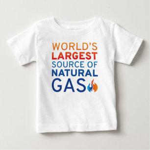 Camiseta Para Bebê A Maior Fonte De Gás Natural Do Mundo