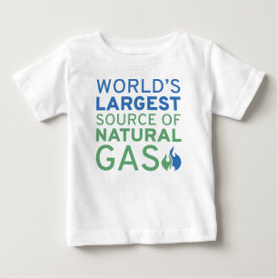 Camiseta Para Bebê A Maior Fonte De Gás Natural Do Mundo