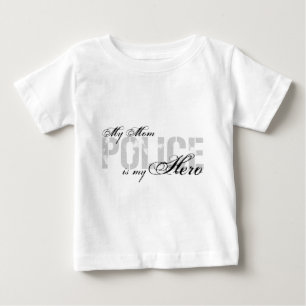 Camiseta Para Bebê A mamã é meu herói - POLÍCIA