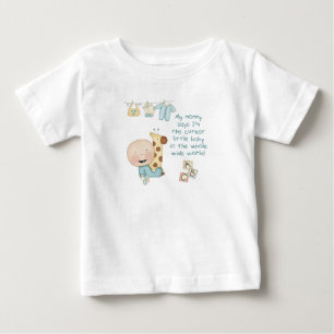 Camiseta Para Bebê A Mamãe Diz Que Eu Sou O Bebê Mais Bonito Do Mundo