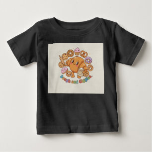 Camiseta Para Bebê A Massa e Risadas da Feliz Padeira Kawaii Pastr