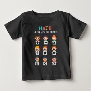Camiseta Para Bebê A matemática mantém você equilibrado