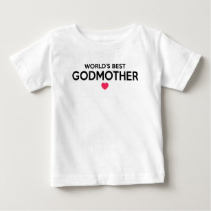 Camiseta Para Bebê A melhor madrinha do mundo - batismo recém-nascido
