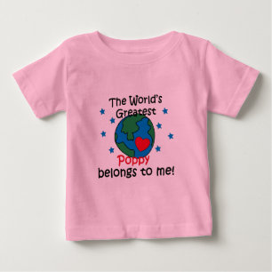 Camiseta Para Bebê A melhor papoila pertence-me