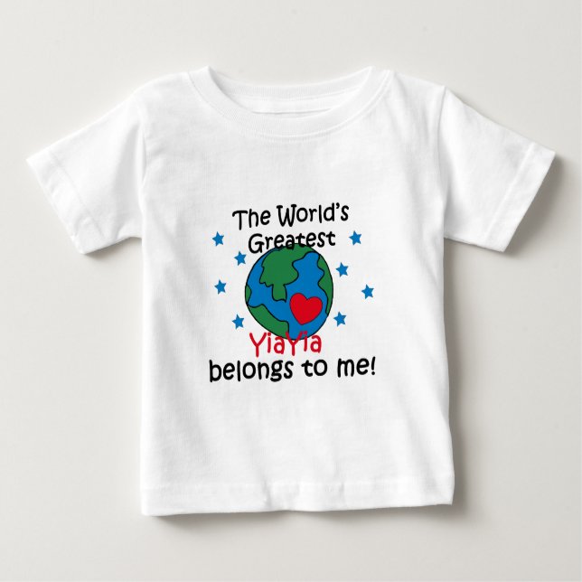 Camiseta Para Bebê A melhor Yia pertence-me (Frente)