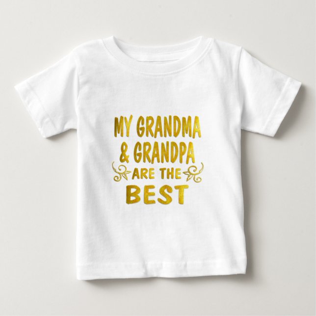 Camiseta Para Bebê A melhores avó & vovô (Frente)