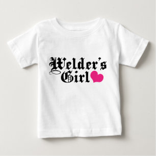 Camiseta Para Bebê A menina do soldador