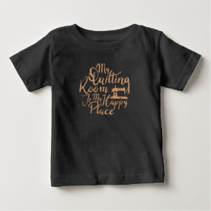Camiseta Para Bebê A Minha Sala De Desempate É O Meu Lugar Feliz - De