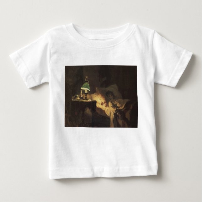 Camiseta Para Bebê A Mulher Doente (por Vasily Polenov) (Frente)