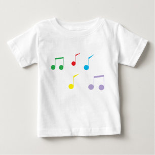 Camiseta Para Bebê A música nota o t-shirt longo da Capa da criança