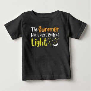 Camiseta Para Bebê A Noite de Verão tem um sorriso de luz