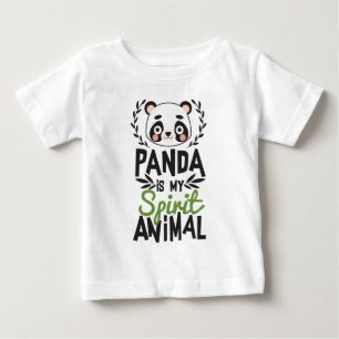 Camiseta Para Bebê A panda bonito é meu impressão animal do espíri