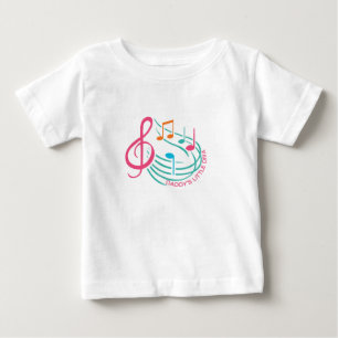 Camiseta Para Bebê A pequena diva do papai