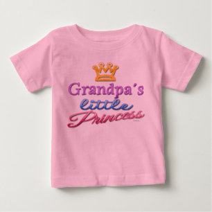 Camiseta Para Bebê A Pequena Princesa Bebê Toddler do Vovô