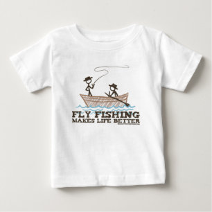 Camiseta Para Bebê A Pesca De Voo Torna A Vida Melhor