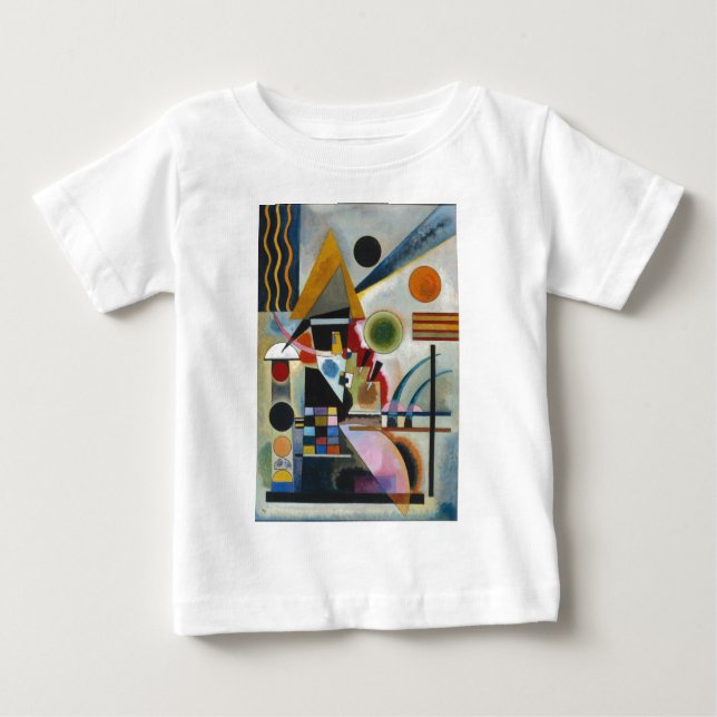 Camiseta Para Bebê A pintura Abstrato de Kandinsky (Frente)