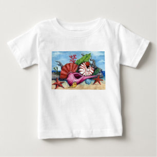 Camiseta Para Bebê A praia descasca o t-shirt - personalizado