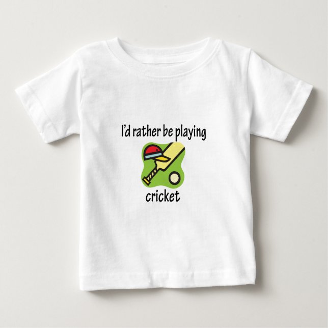 Camiseta Para Bebê A preferencialmente esteja jogando o grilo (Frente)
