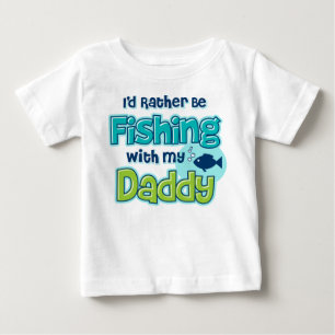 Camiseta Para Bebê A preferencialmente esteja pescando o pai