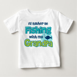 Camiseta Para Bebê A preferencialmente esteja pescando o vovô