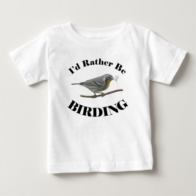 Camiseta Para Bebê A preferencialmente seja Birding (Frente)