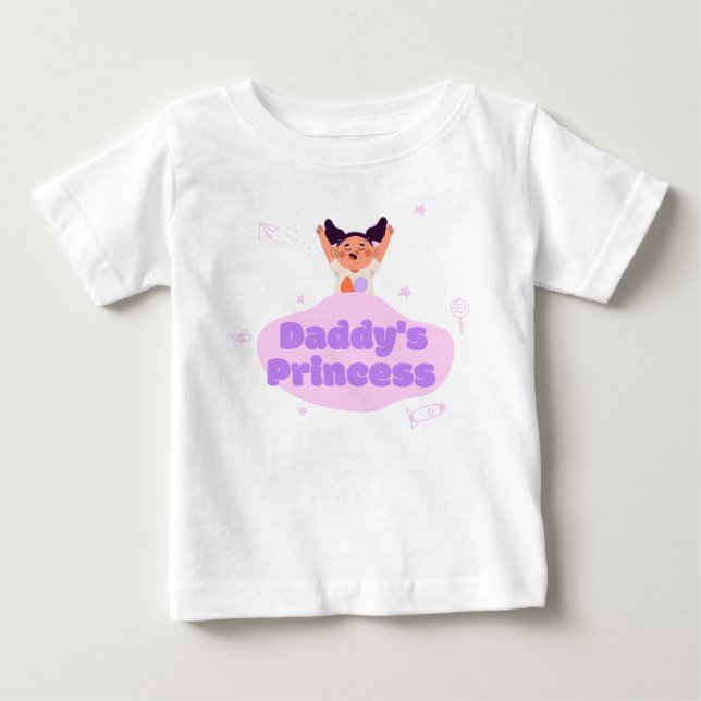 Camiseta Para Bebê A Princesa do Papai está Feliz (Frente)